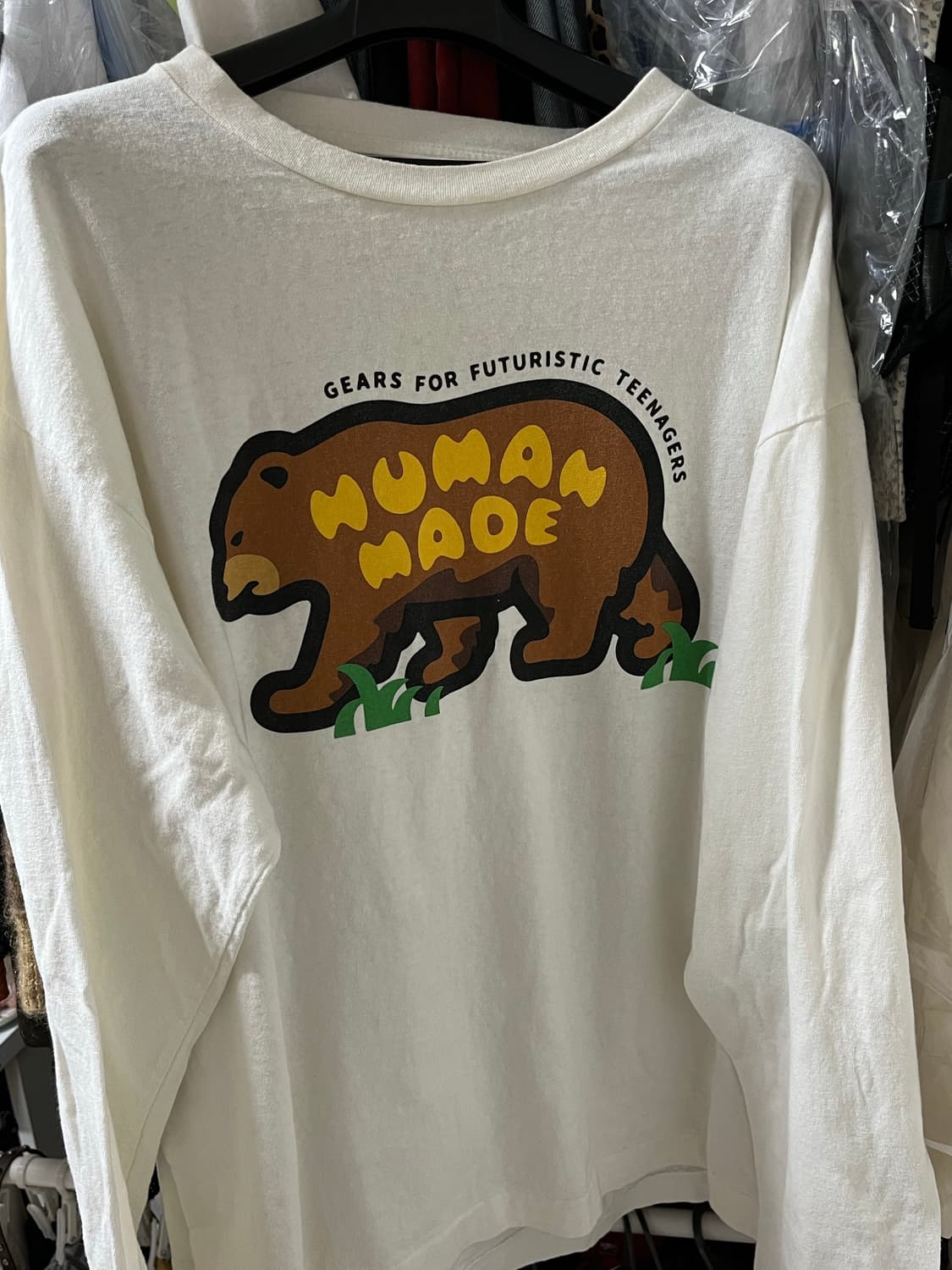 휴먼메이드 베어 롱슬리브 화이트 상품이미지2