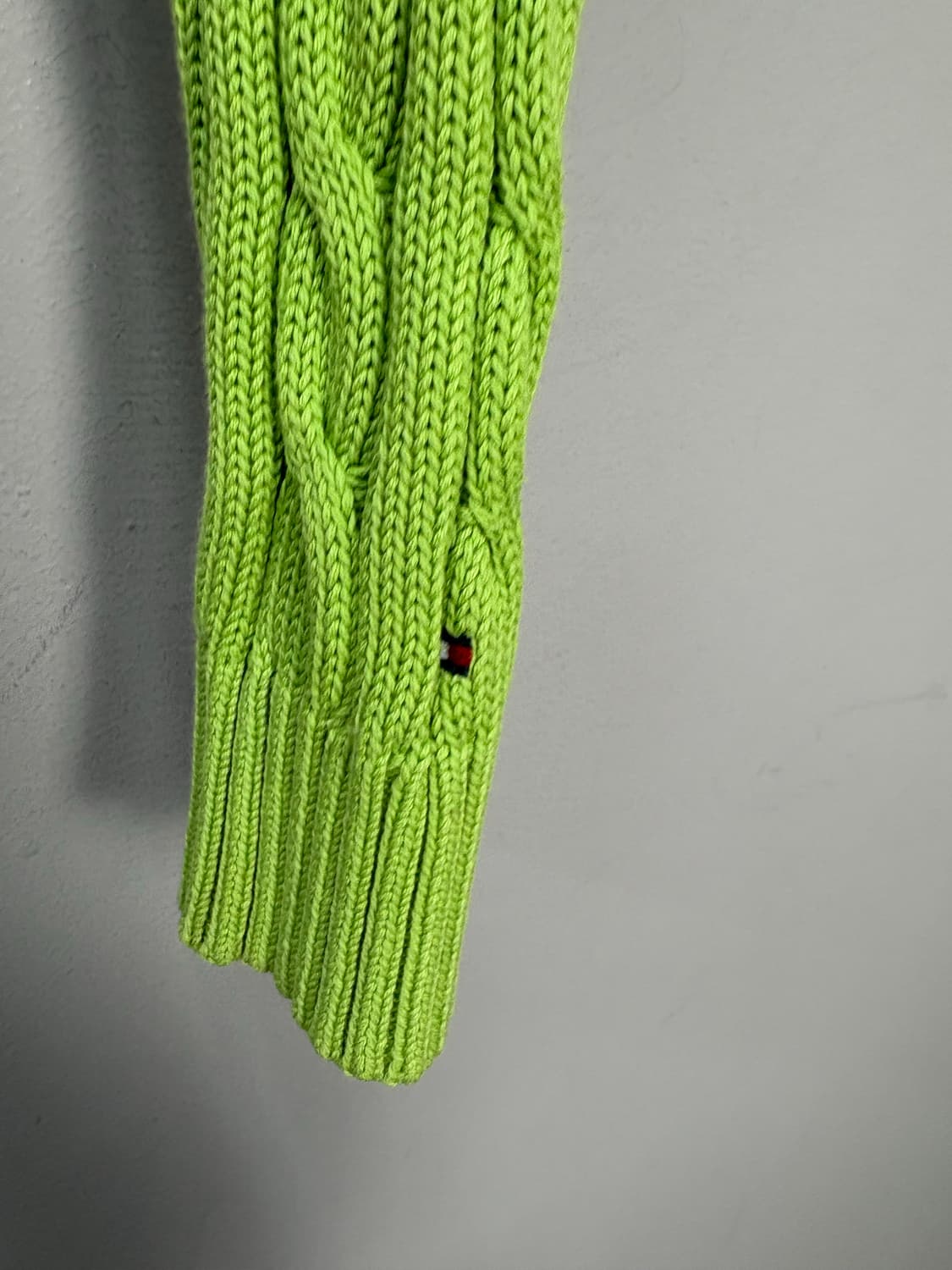 타미힐피거 여성 라임 니트 후드집업 A2881 상품이미지3