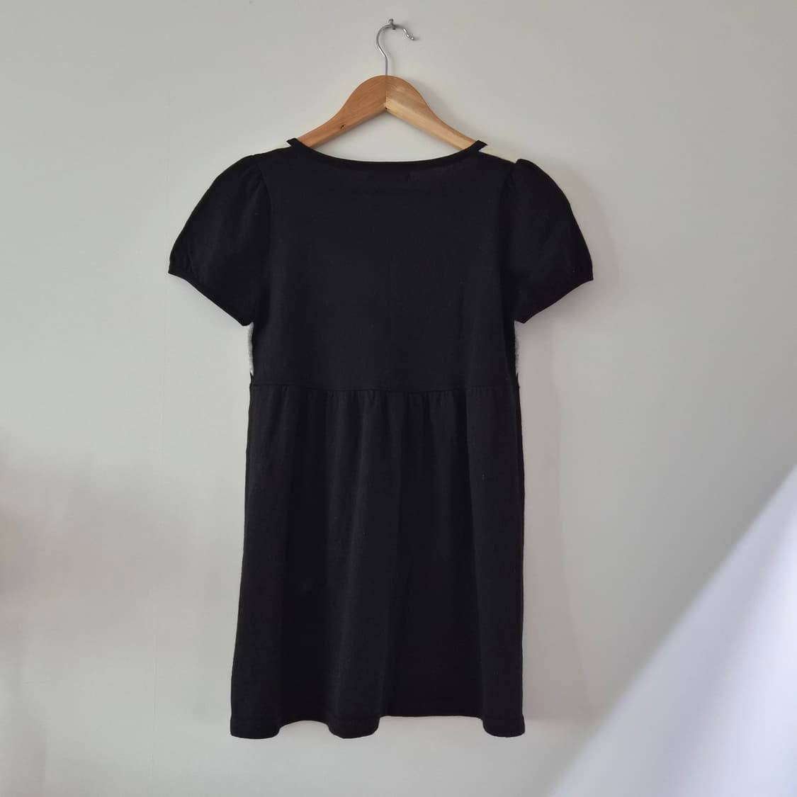 일본 빈티지 모리걸 스타일 아가일 체크 반팔 니트 상품이미지4