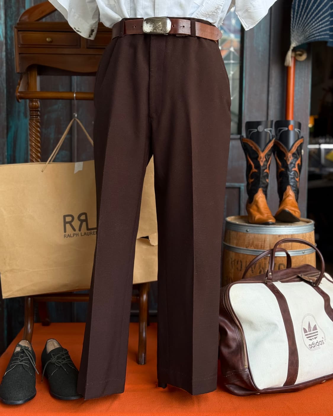 90's 빈티지 울 블랜드 트라우저 36 상품이미지7