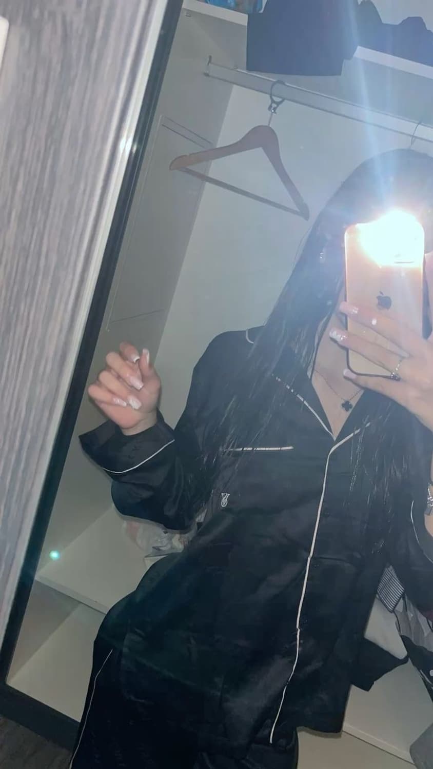 빅토리아시크릿 새틴 파자마 블랙 상품이미지2