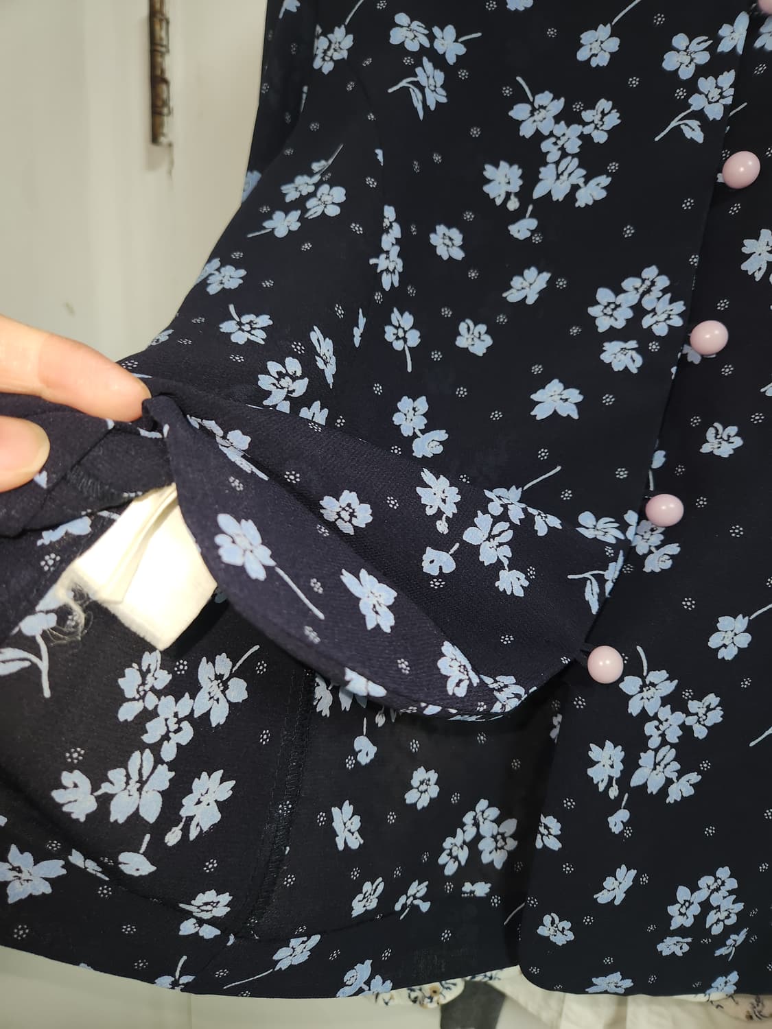 깜 플라워 패턴 블라우스 자켓 77 상품이미지4