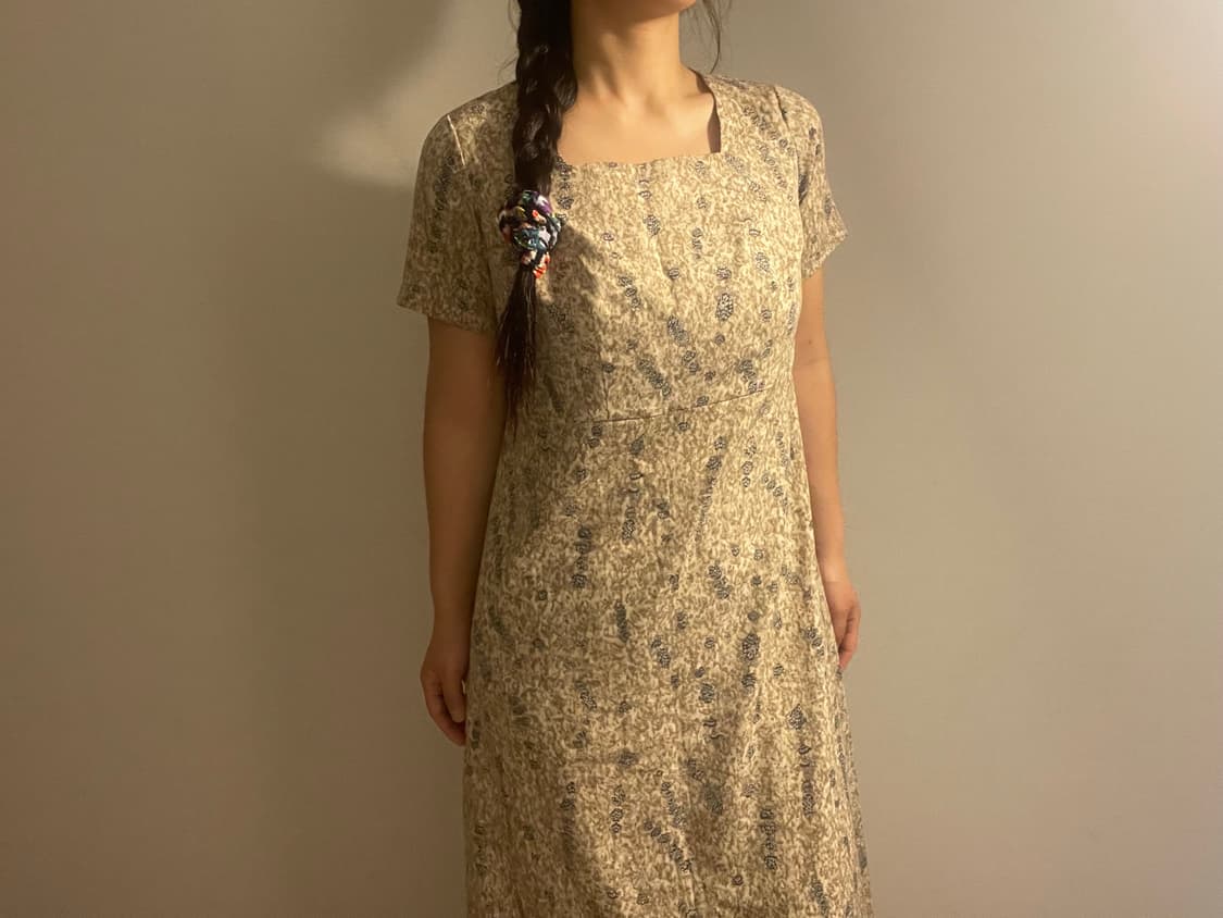 vintage flower long dress  상품이미지4