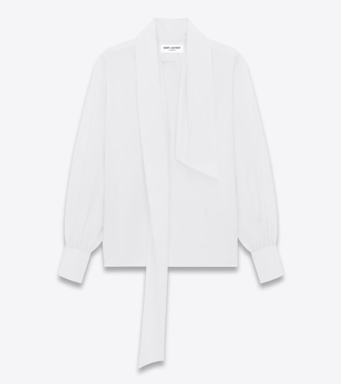 [투어스 착용] 생로랑 23AW 보우 타이 셔츠 상품이미지1