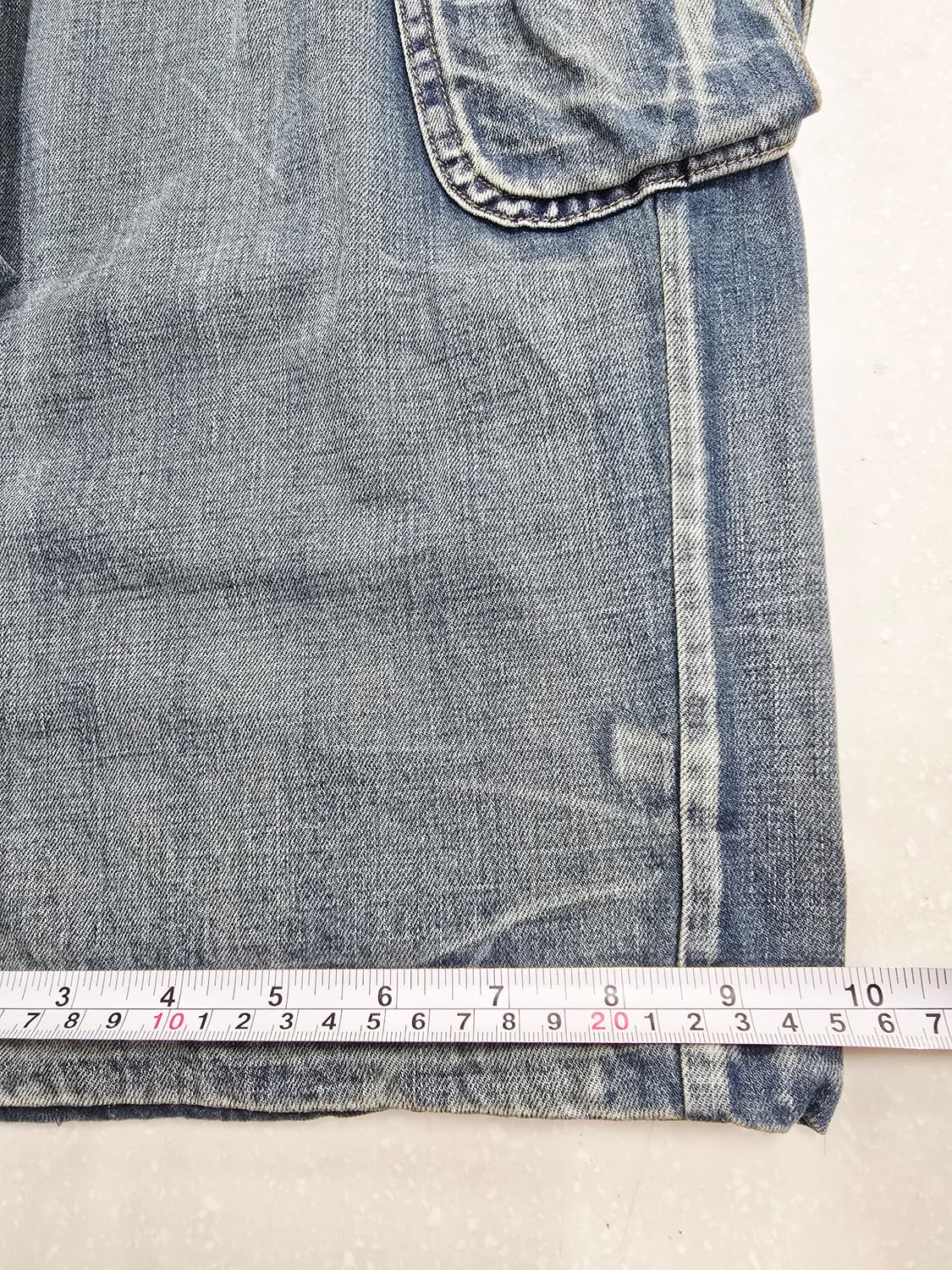 오픈와이와이 포켓 데님 카고 와이드 밴딩 팬츠 상품이미지7