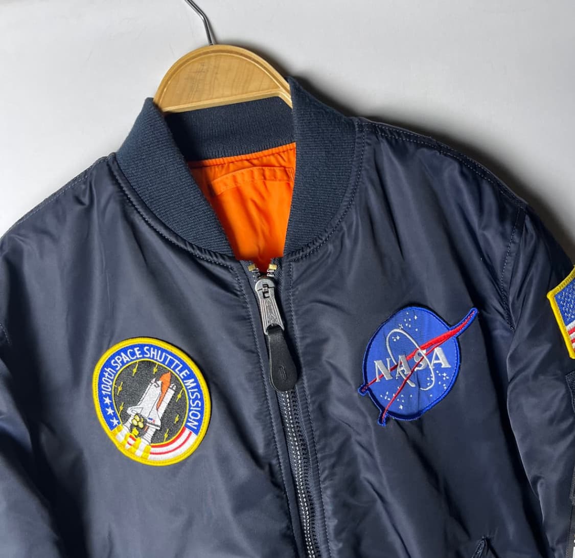 알파인더스트리 나사 ma-1 네이비 상품이미지2