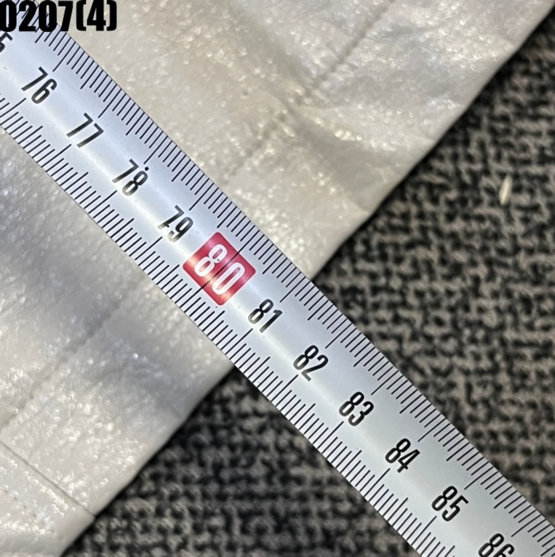 [F] 빈티지 아이보리색 에나멜 레자 가죽 코트 0207(4) 상품이미지6