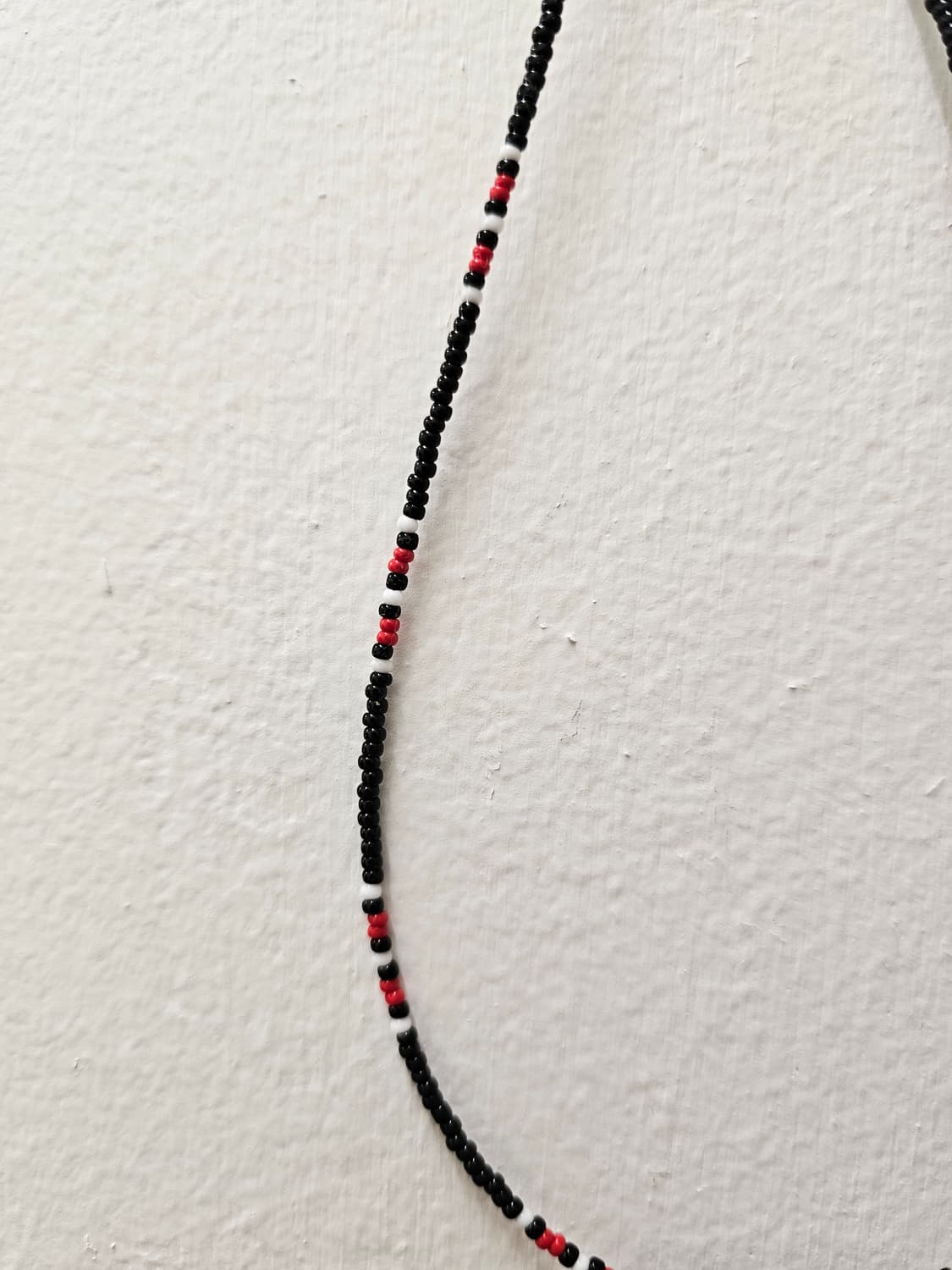 Handmade 블랙 레드 비즈 목걸이(제작) 상품이미지3