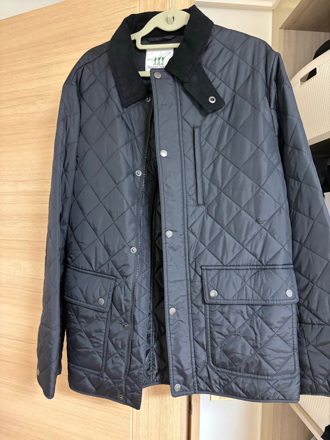 헨리코튼 퀄팅자켓 블랙 상품이미지1
