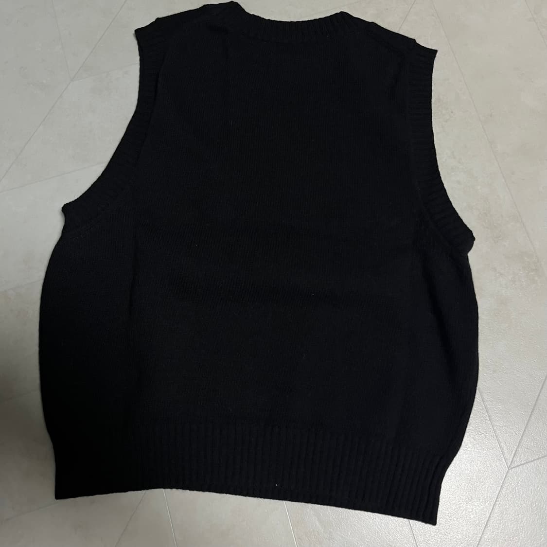 (M)가니 로고 니트 베스트 블랙 상품이미지3