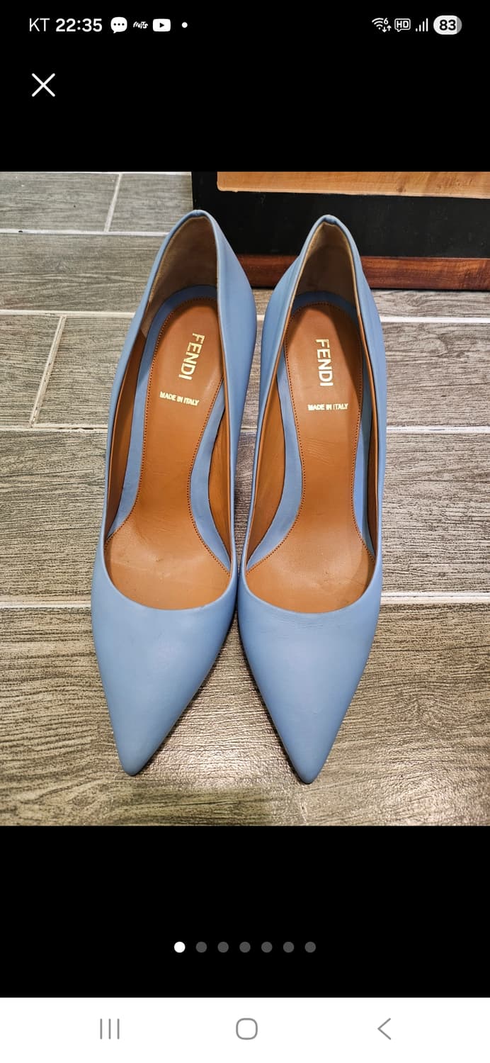 펜디 하늘색 펌프스 힐 상품이미지1