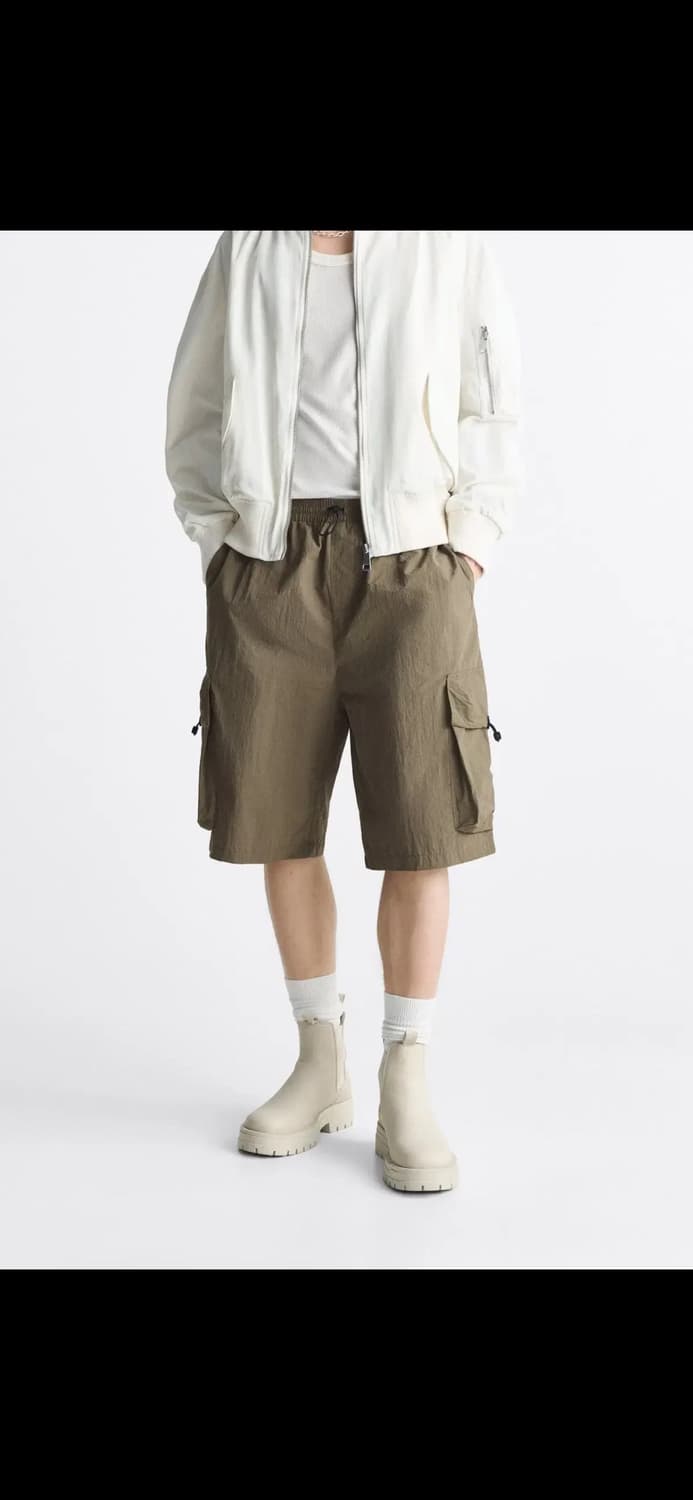 자라 파라슈트 버뮤다 카고 쇼츠 Khaki 8281/390 상품이미지2