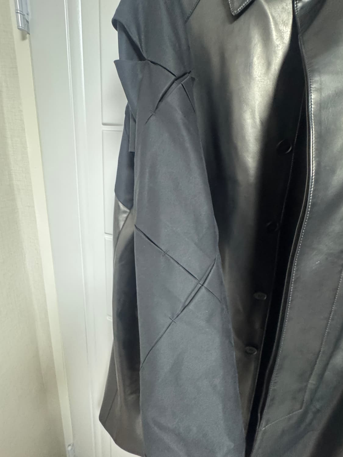 오리가미 코트(synthetic leather) - 1SIZEPU레더버전 상품이미지7