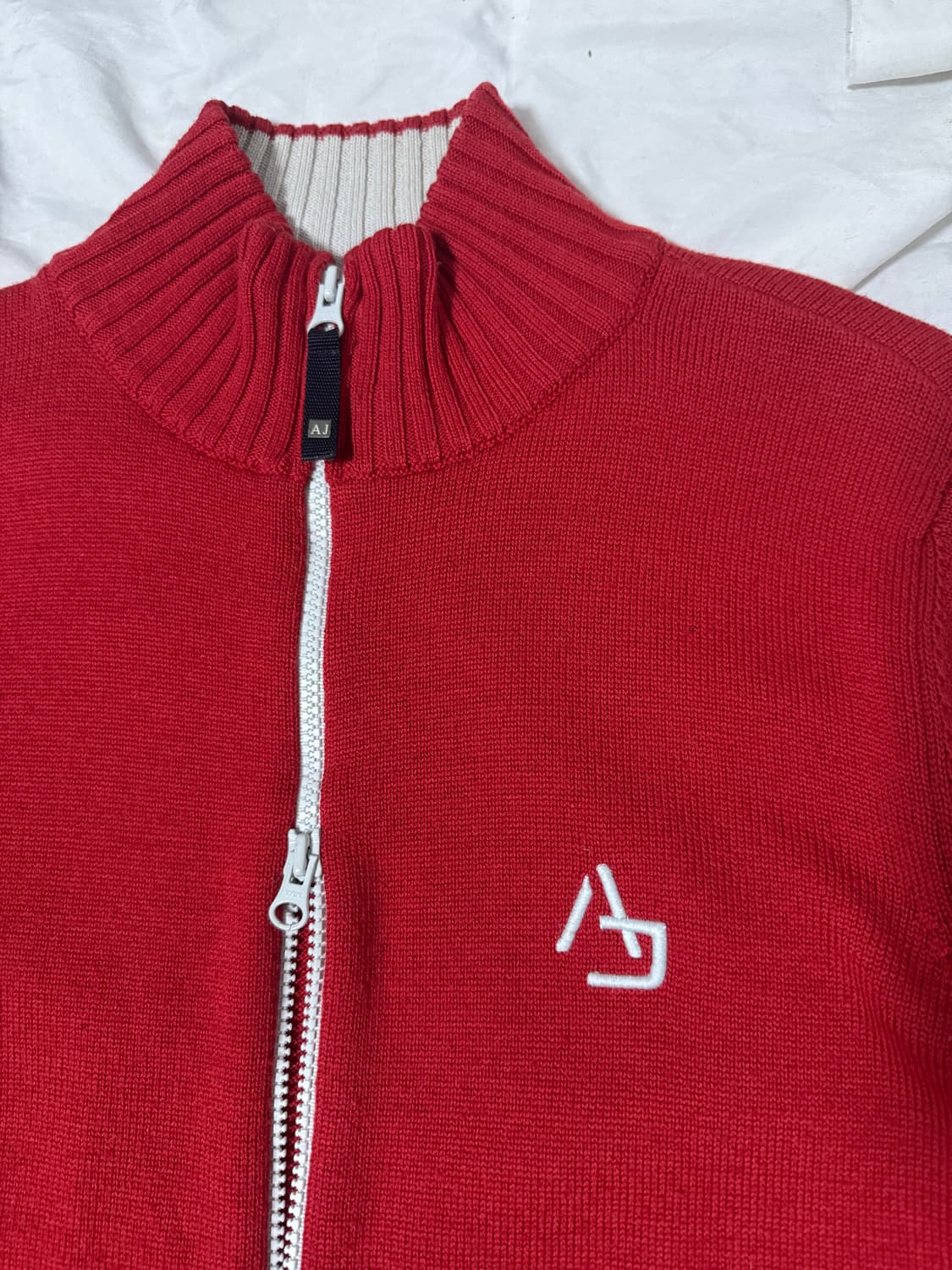 90s 알마니 진스 라나 버진울 니트집업 armani jeans 상품이미지3