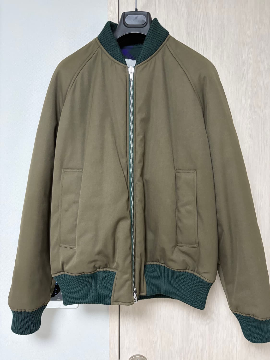 버버리 카키 리버서블 보머 자켓 M 상품이미지1