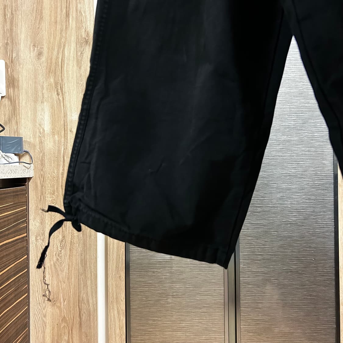 아더핏 블랙 밴딩 와이드 퍼티그 팬츠 F 상품이미지4