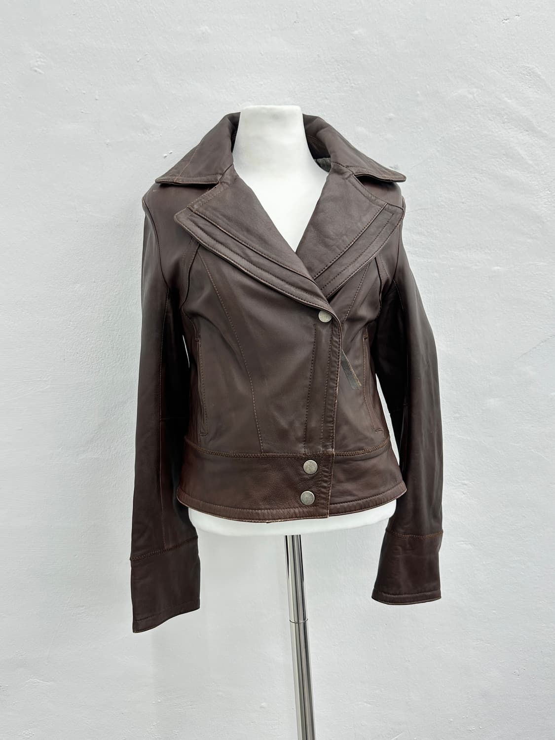 Opt jeans sheepskin leather asymmetric z 상품이미지2