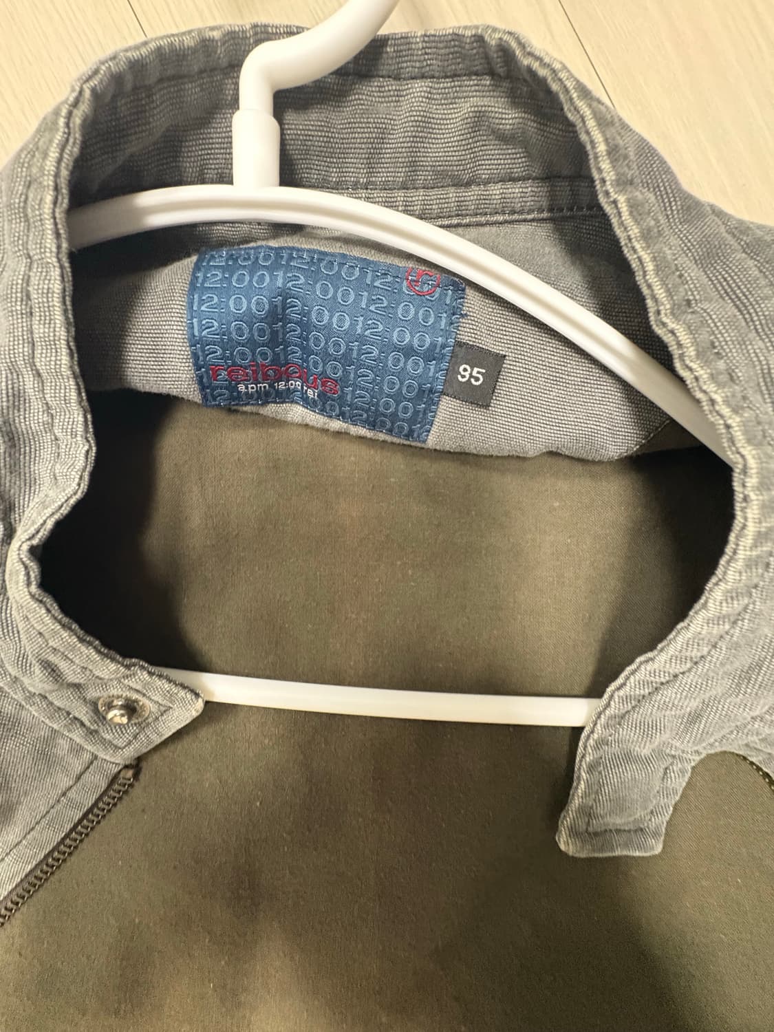 Reibous y2k 그레이 코튼 싱글 라이더 자켓 상품이미지3