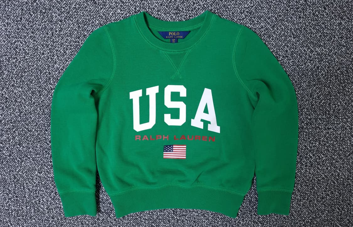 [무료배송][130]폴로 키즈 USA 기모 맨투맨 긴팔티 상품이미지1