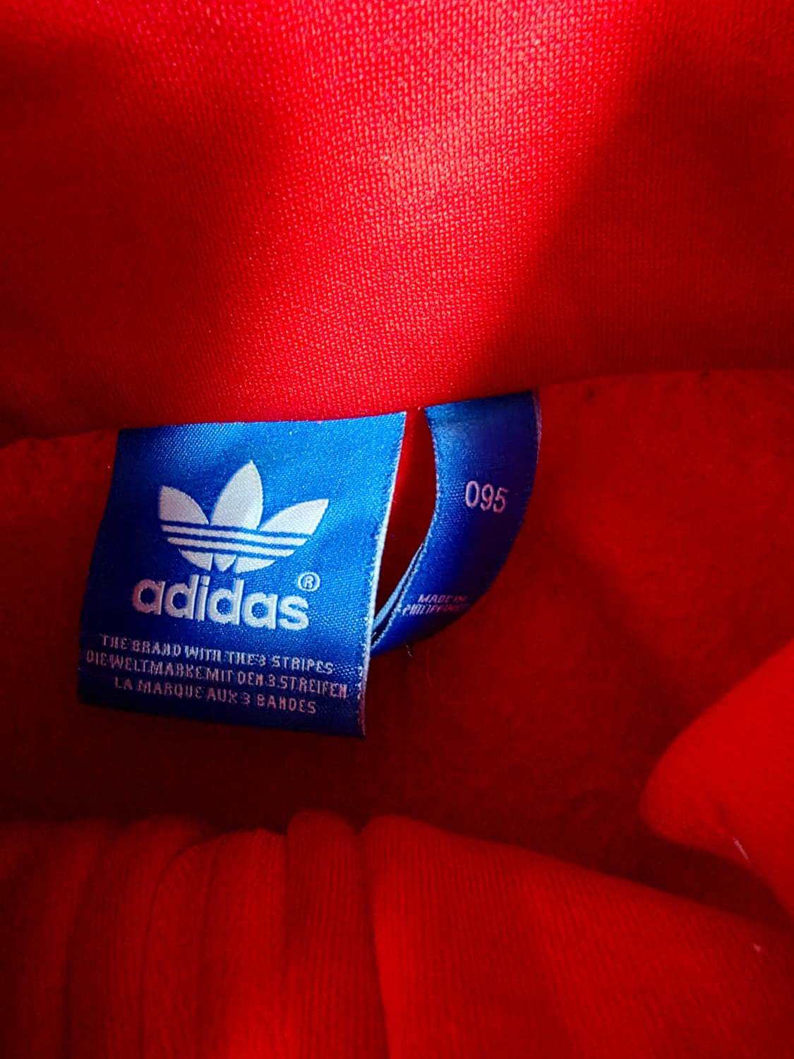 [아디다스] 올드스쿨 레드 오렌지 배색 파이어버드 기모 트랙탑 져지 95 상품이미지3