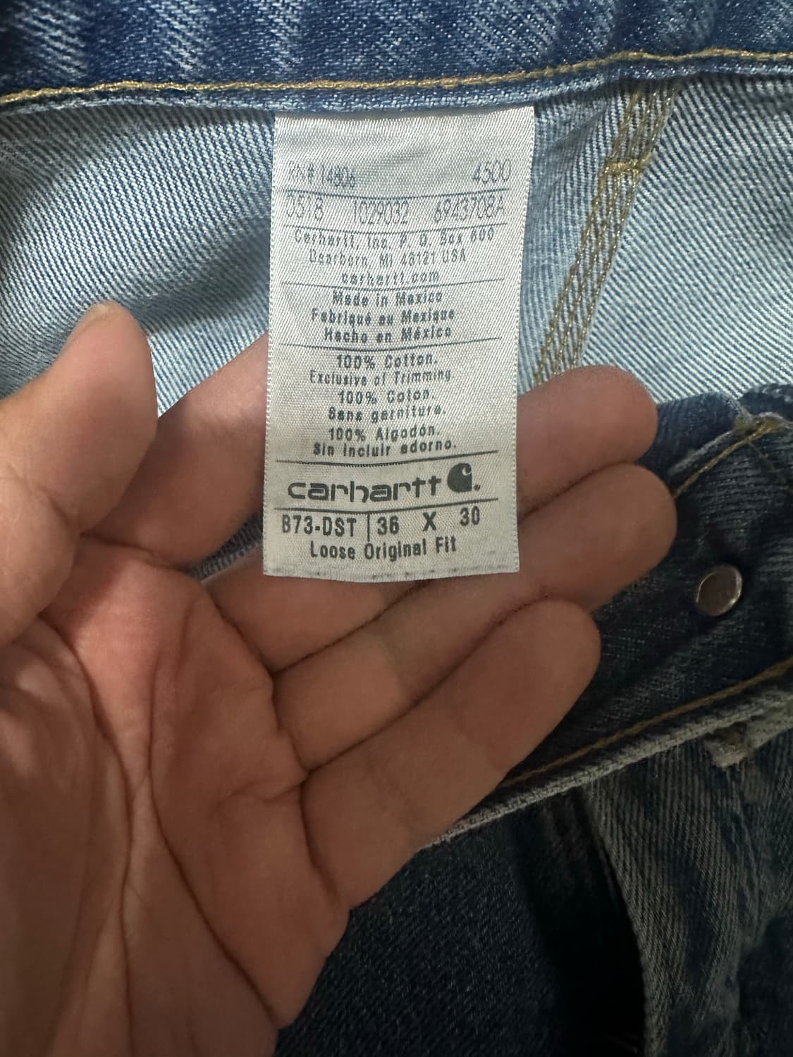 빈티지 칼하트 더블니 데님 팬츠 36 상품이미지2