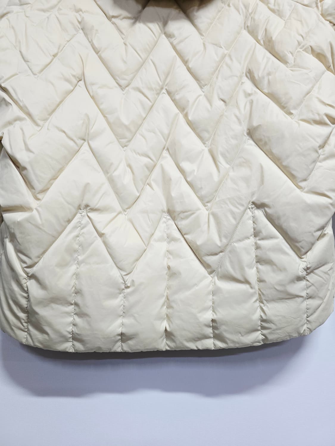 렙쇼메이 아이보리 퀄팅 후드 다운패딩 점퍼 상품이미지6