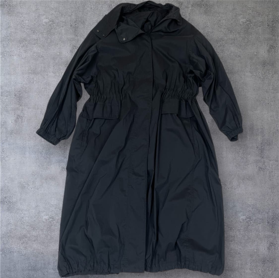 한섬 타임 TIME 블랙 드로우스트링 바람막이 롱 자켓 76 상품이미지2