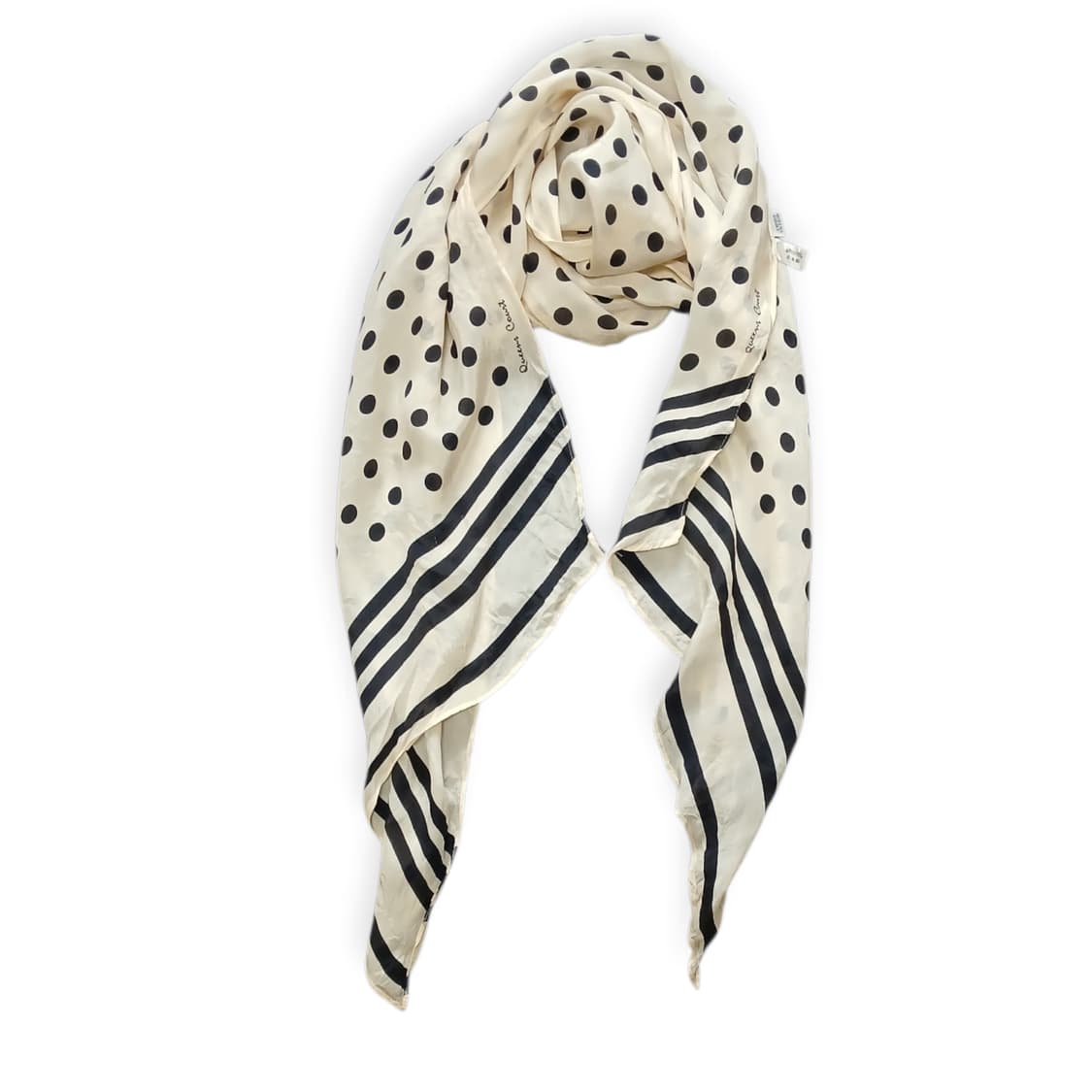 모리걸 queens court 땡땡이 실크 스카프 상품이미지1