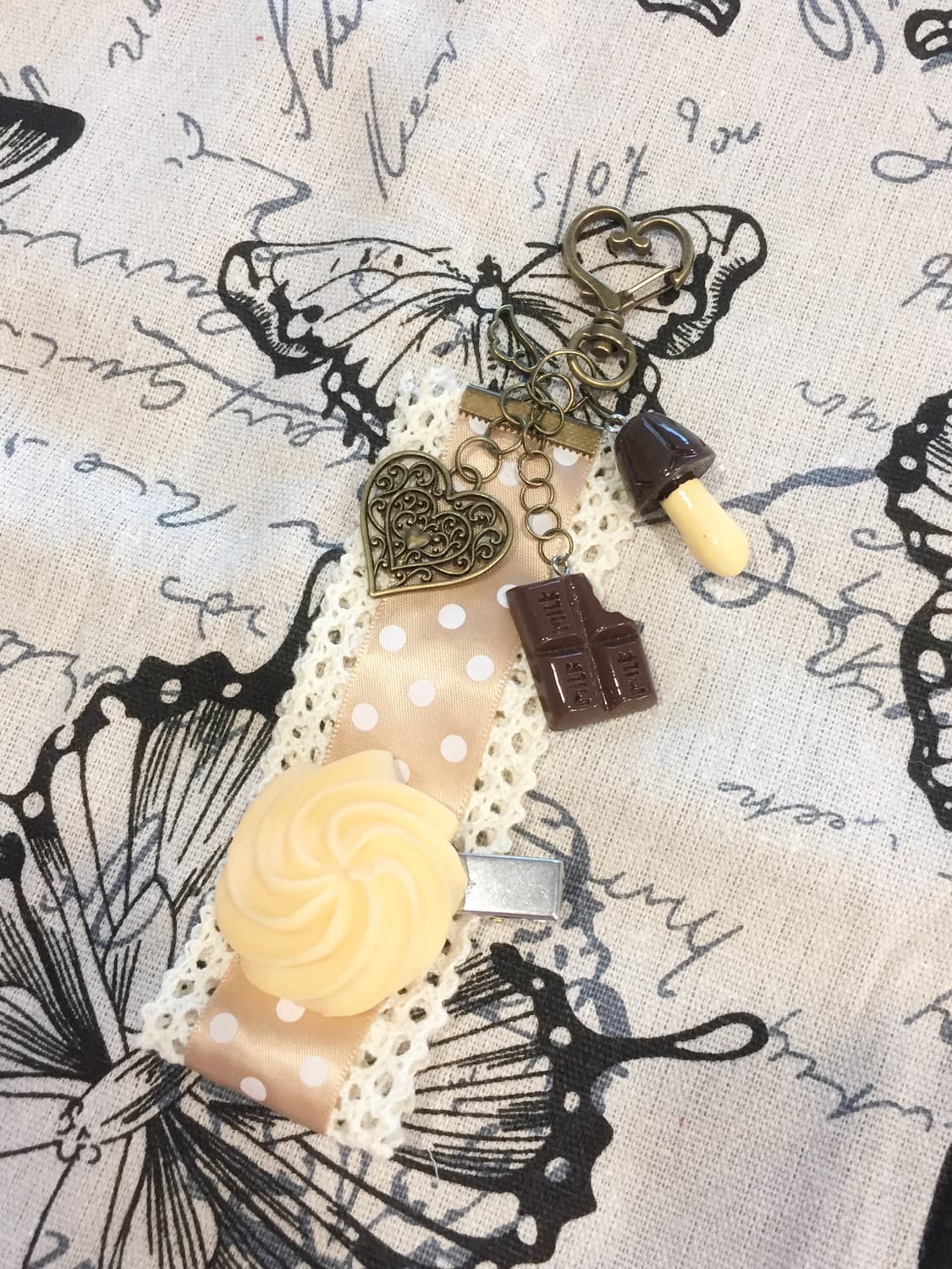 핸드메이드 앤틱 레이스 키링 상품이미지2