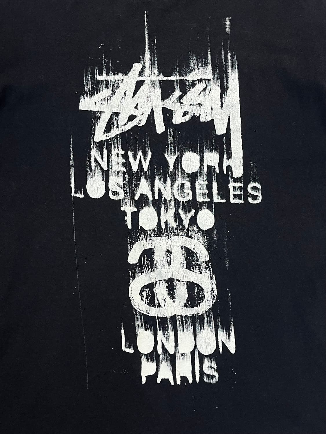 스투시 월드 투어 반팔티 블랙 M #csz3483 상품이미지5