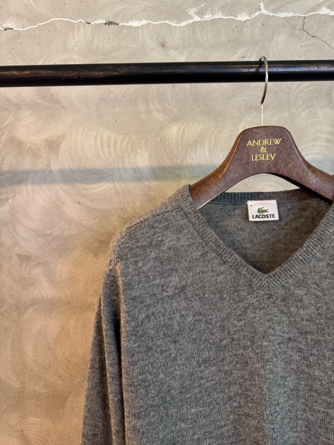 라코스테 브이넥 램스울 니트 100 상품이미지2