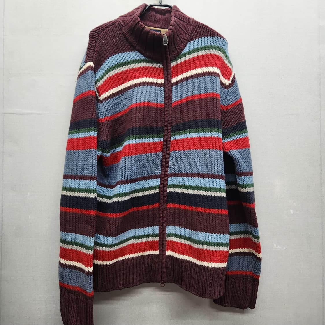 올드스쿨 타미힐피거 멀티컬러 니트집업 XL(XL) 상품이미지1