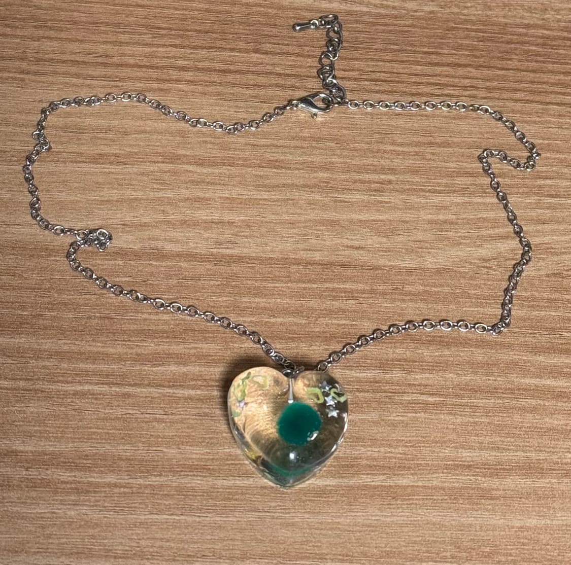 일본 마리모 하트 실버 팬던트 목걸이 후와후와하우스 상품이미지2