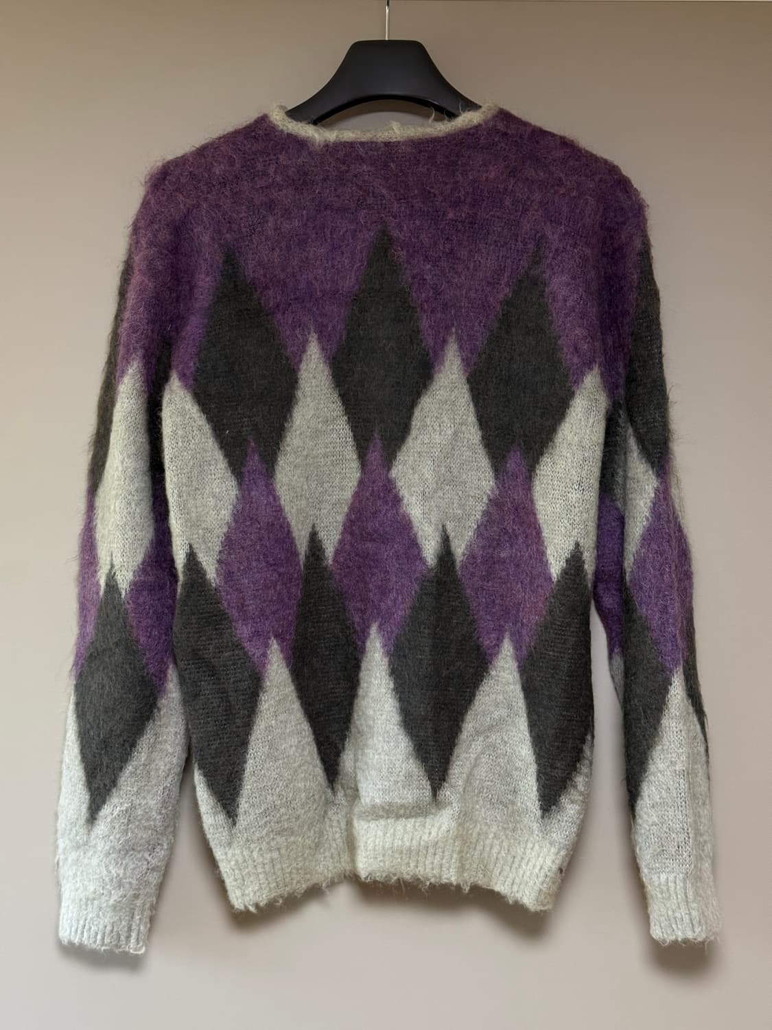 Needles 니들스 모헤어 가디건 퍼플 아가일  상품이미지3