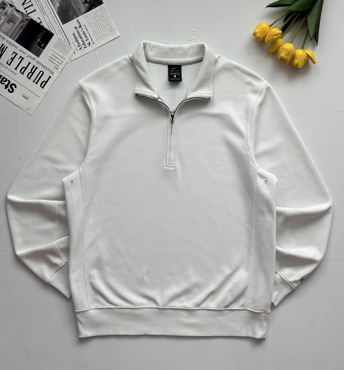 Nike 나이키 Dry-Fit 화이트 하프 집업 상품이미지2