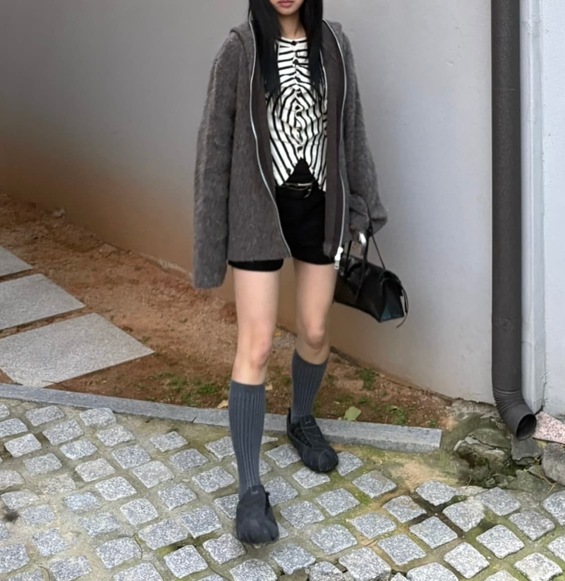 gomme 고무 스트라이프 가디건 M 상품이미지7