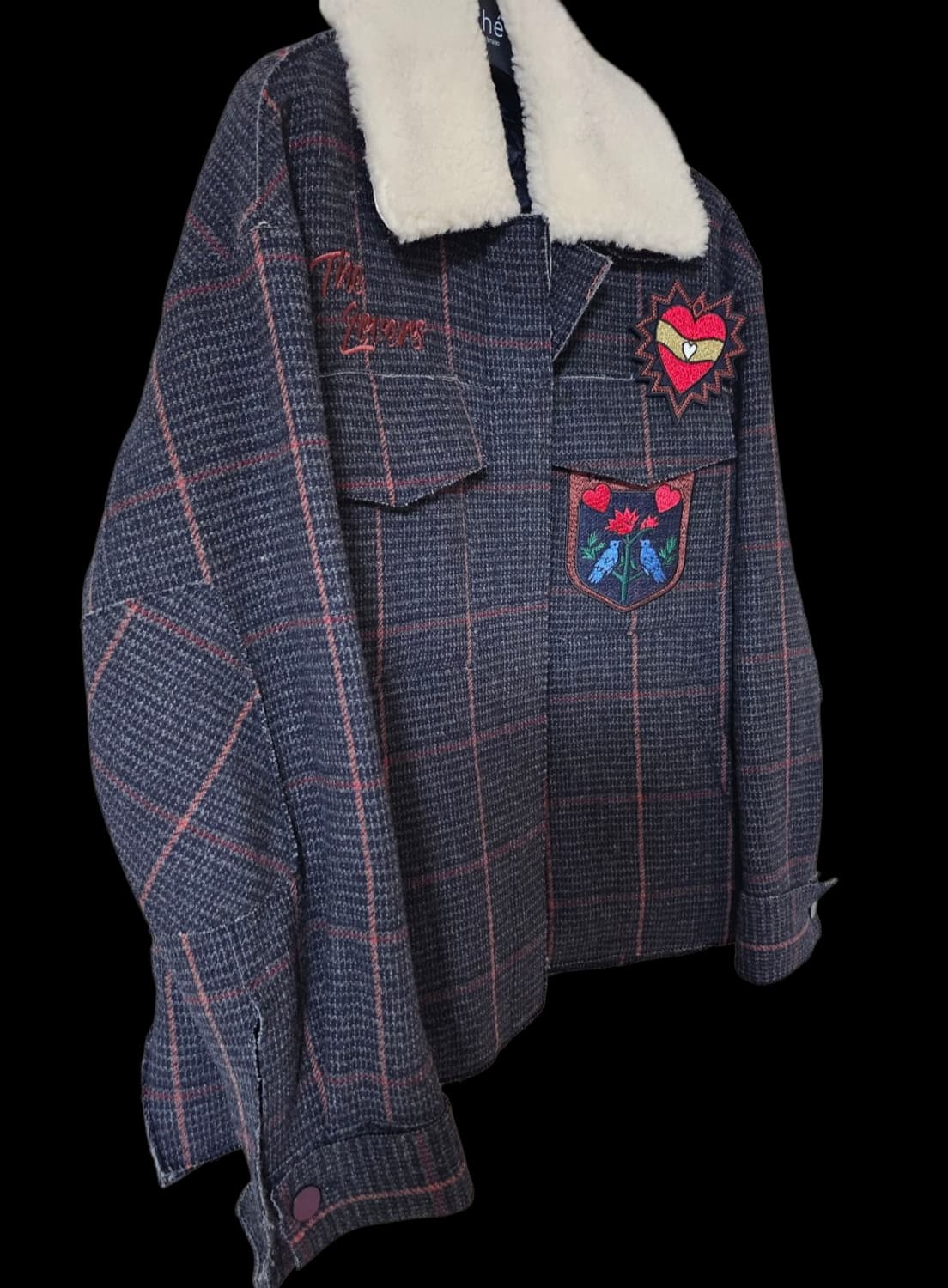 앳코너 털카라 와펜장식 오버핏 점퍼 55 66 상품이미지5