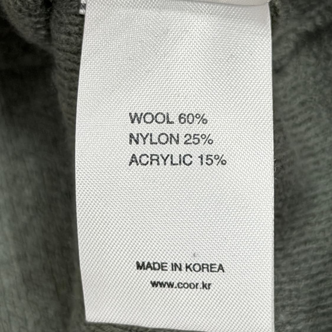 COOR 쿠어 니트 카키 그린 M 상품이미지5