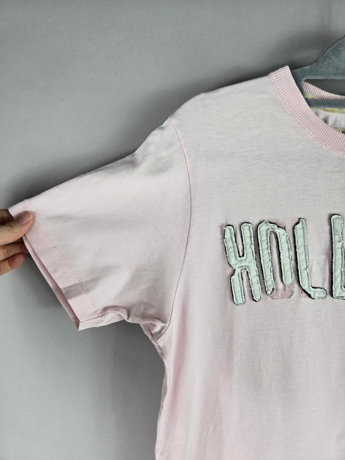 [무료배송]홀리스터 S 남성 반팔티 반팔 티셔츠 연핑크 아베크롬비 상품이미지3