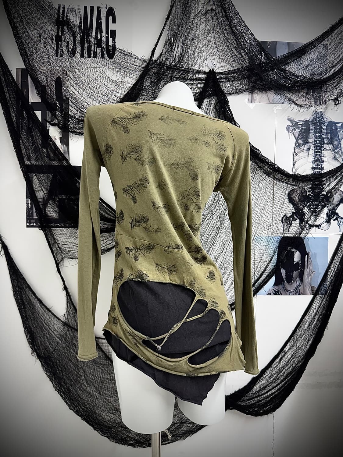 00s grunge skull printing longsleeve 상품이미지2