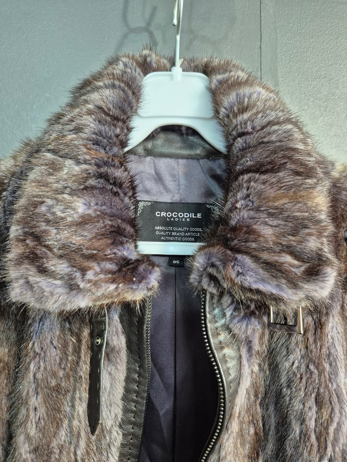 밍크 가죽배색 점퍼 S 상품이미지6