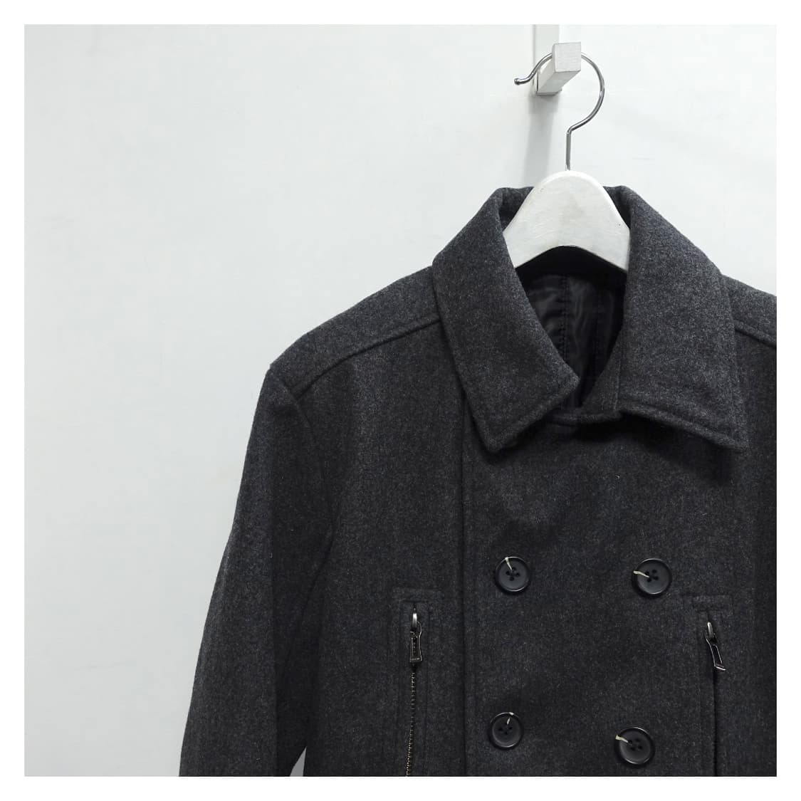 [46] SHELLAC 쉘락 더블버튼 레더 포켓 아티잔 나폴레옹자켓 상품이미지6