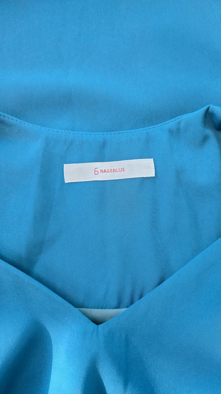 
틸블루 슬립 롱 원피스 F 청록색 나시 뷔스티에 옆트임 심플 상품이미지4