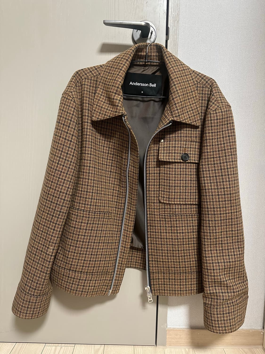 패트릭 체크 지퍼 자켓 awa230m(Brown) 상품이미지2