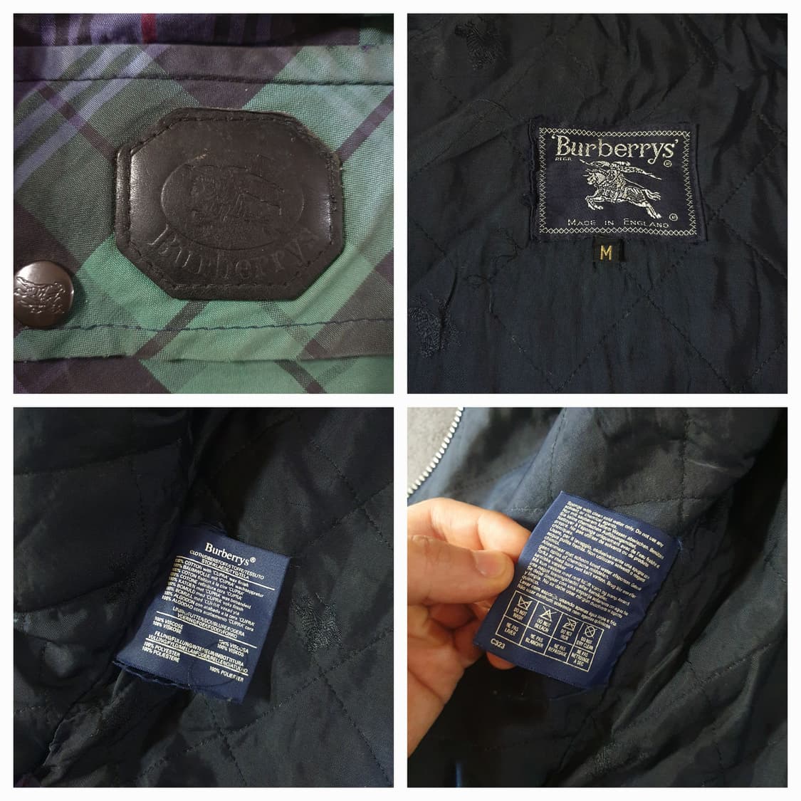 90s 버버리 타탄체크 블랙와치 헌팅 자켓 M 상품이미지9