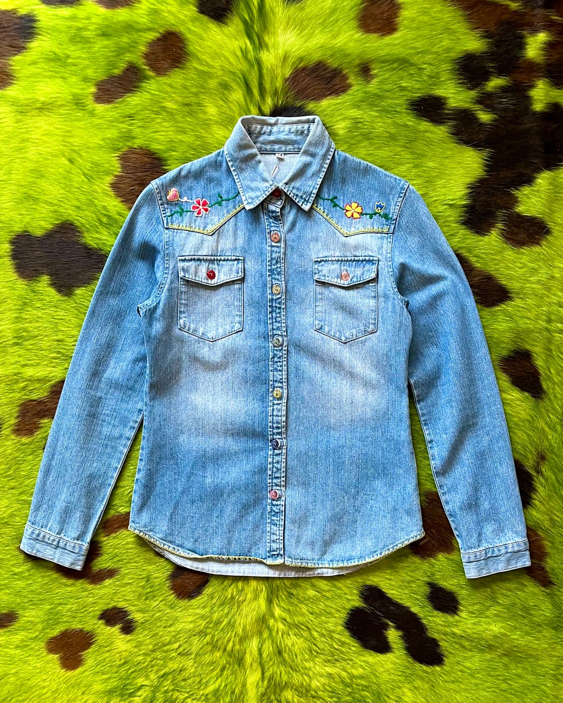 Jpn Vintage Western Stitch Denim Shirt 상품이미지3