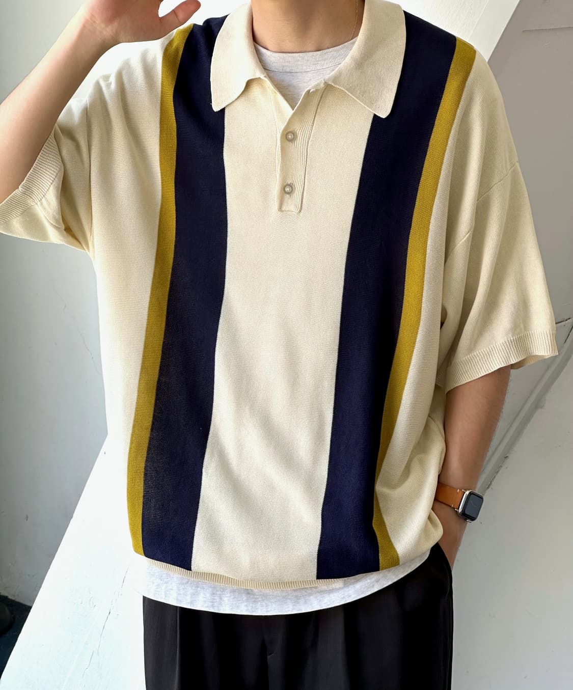 High count acrylic knit polo 상품이미지9