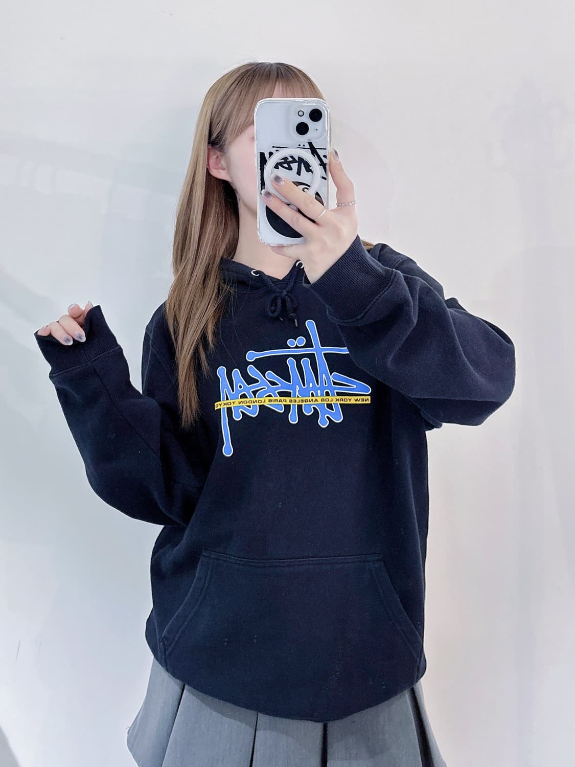 스투시 빅로고 후드 상품이미지1