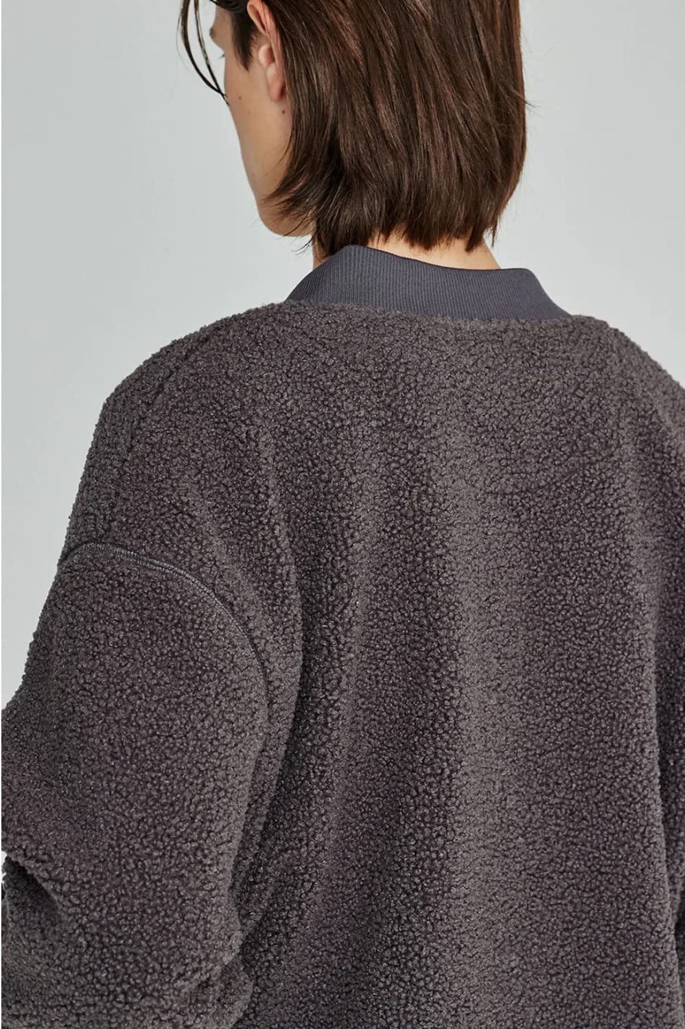 더니트컴퍼니 플리스 후리스 스타디움 점퍼 차콜 그레이 L 상품이미지3