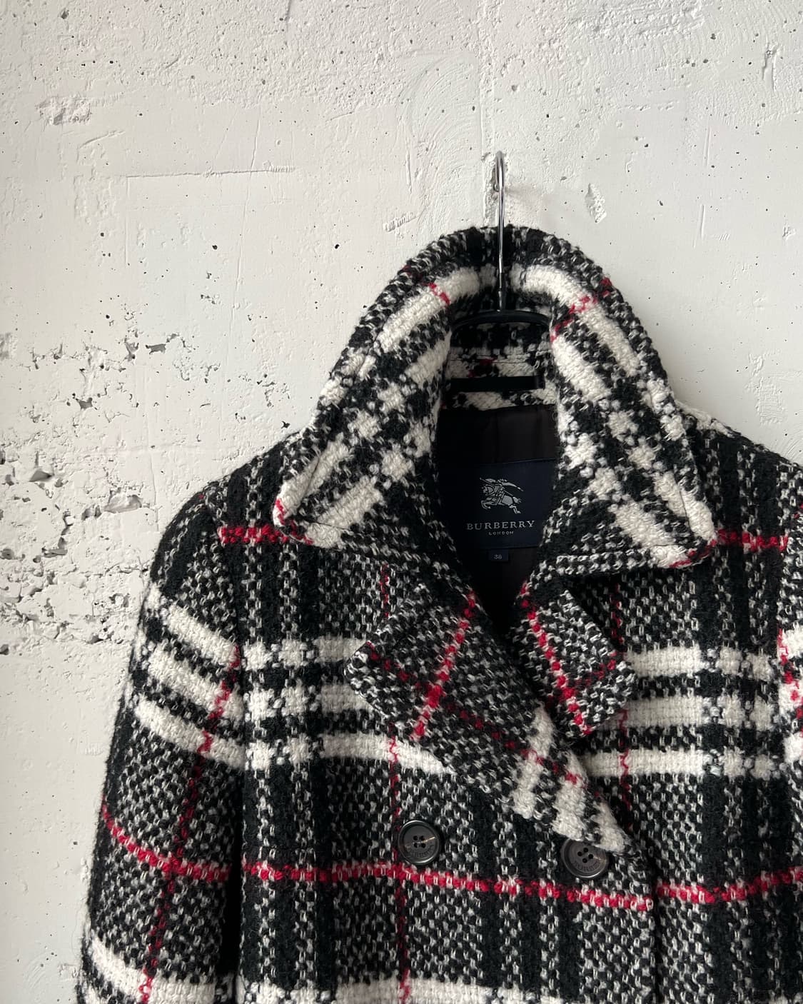 버버리 울 체크 코트 상품이미지2